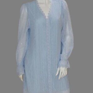 Anna Kaci Dress NWT Size L Women’s Baby Blue Sheet W Liner‎ Babydoll Dress